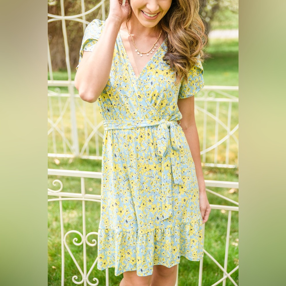 NWT Gilli Faux Wrap Dress - Size Medium